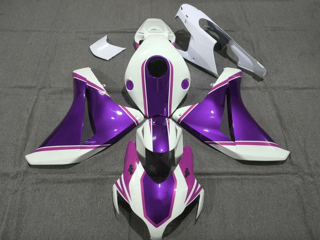 2008-2011 White Glossy Purple Pink Honda CBR1000RR Motorcycle Fairings