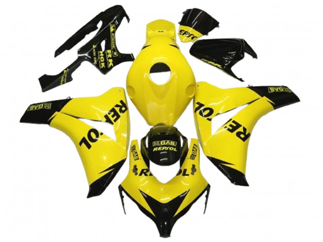 2008-2011 Yellow Black Glossy Repsol Honda CBR1000RR Motorcycle Fairings