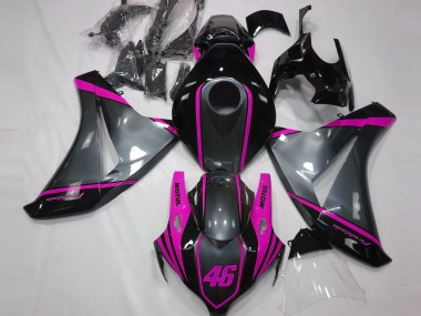 2008-2011 Grey Pink Matte Black Motul 46 Honda CBR1000RR Motorcycle Fairings