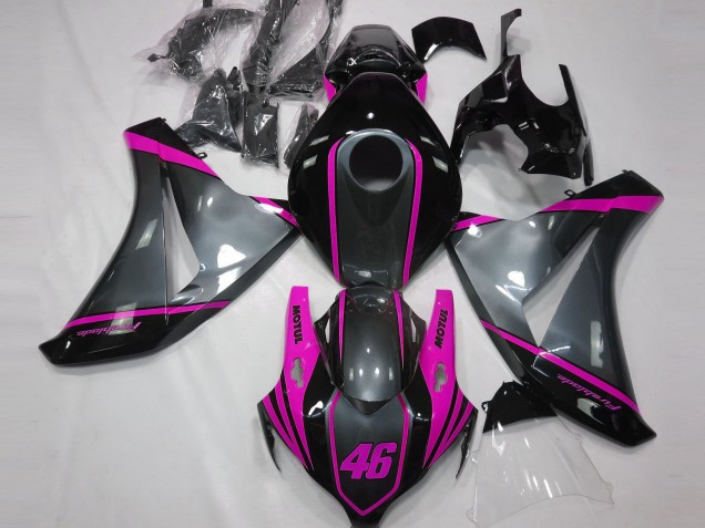 2008-2011 Grey Pink Matte Black Motul 46 Honda CBR1000RR Motorcycle Fairings