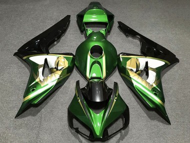 2006-2007 Green White Gold Glossy Black Honda CBR1000RR Motorcycle Fairings