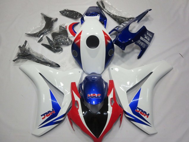 2008-2011 White Blue Red HRC Honda CBR1000RR Motorcycle Fairing