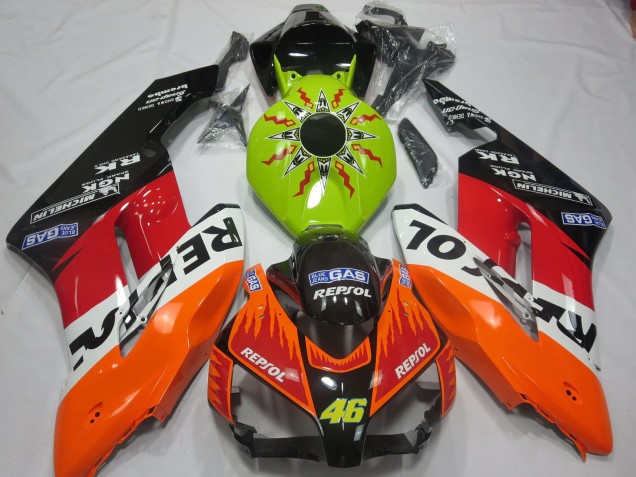 2004-2005 Lime Green Orange White Red Glossy Black Rossi Repsol Honda CBR1000RR Motorcycle Fairings
