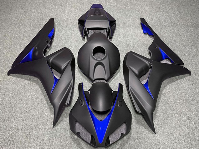 2006-2007 Matte Black Blue Honda CBR1000RR Motorcycle Fairings
