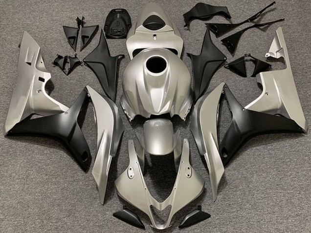 2006-2007 Silver Matte Black Honda CBR1000RR Motorcycle Fairings