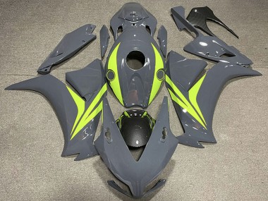 2012-2016 Nardo Grey Fluo Yellow Carbon Fiber Honda CBR1000RR Motorcycle Fairings