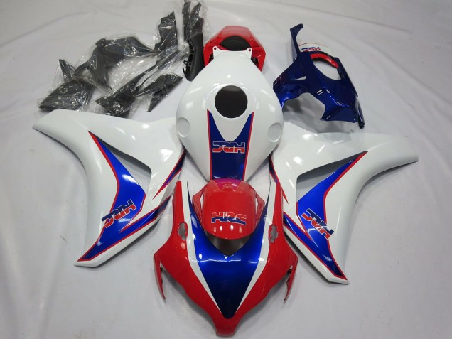 2008-2011 White Blue Red HRC OEM Style Honda CBR1000RR Motorcycle Fairings