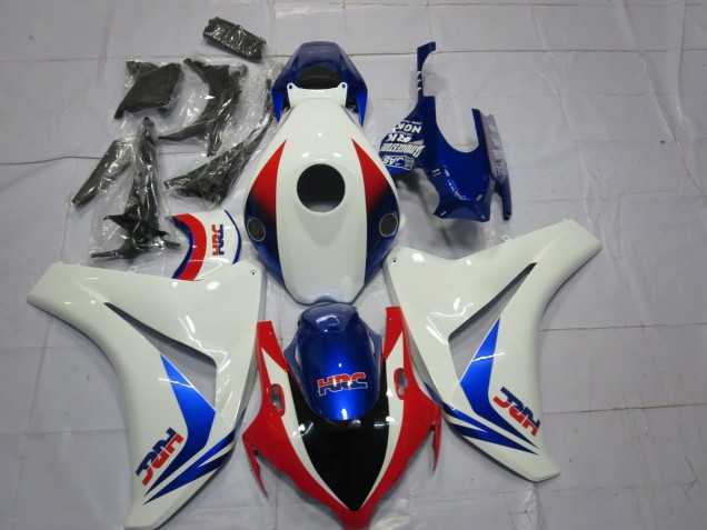 2008-2011 White Red Blue OEM Style HRC Honda CBR1000RR Motorcycle Fairings