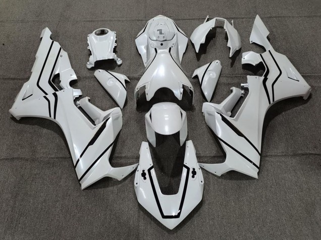 2017-2023 Pearl White Black Lining Honda CBR1000RR Motorcycle Fairings