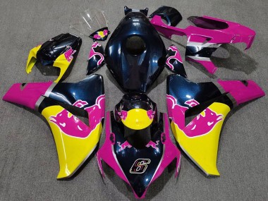 2008-2011 Dark Blue Pink Yellow Red Bull Honda CBR1000RR Motorcycle Fairings