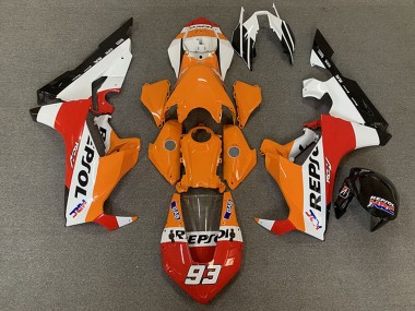 2017-2023 White Orange Red Black Racing Repsol 93 Honda CBR1000RR Motorcycle Fairings