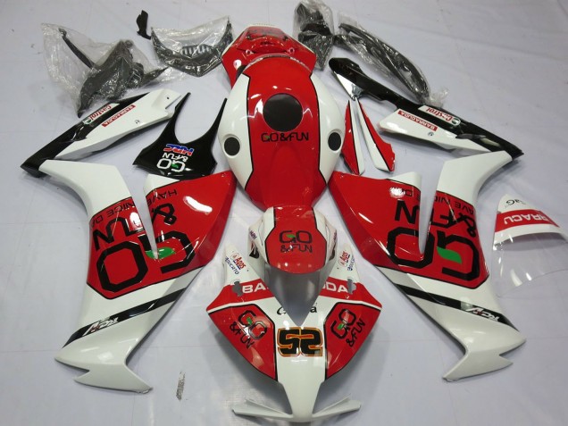 2012-2016 White Red Go&Fun Honda CBR1000RR Motorcycle Fairings