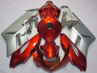 2004-2005 Silver Red Honda CBR1000RR Motorcycle Fairings