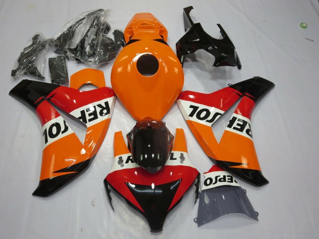 2008-2011 Orange White Red Glossy Black Repsol Honda CBR1000RR Motorcycle Fairing