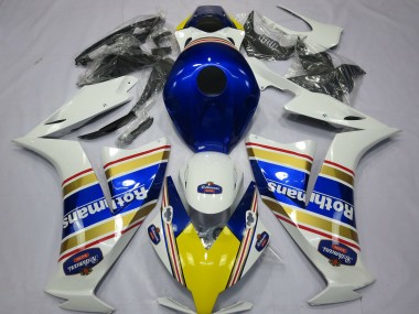 2012-2016 White Blue Gold Rothmans Honda CBR1000RR Motorcycle Fairings