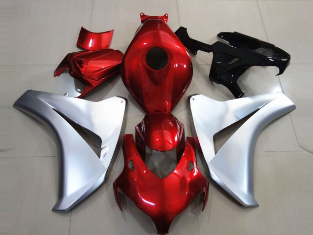 2008-2011 Silver Red Honda CBR1000RR Motorcycle Fairings