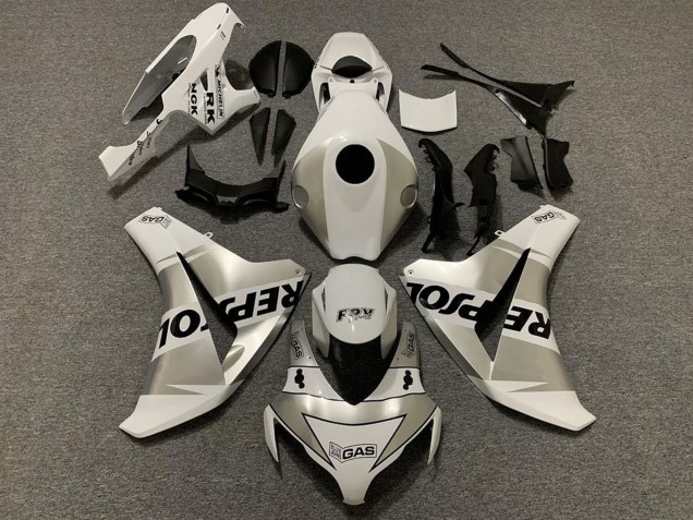 2008-2011 White Silver Black Repsol Honda CBR1000RR Motorcycle Fairings