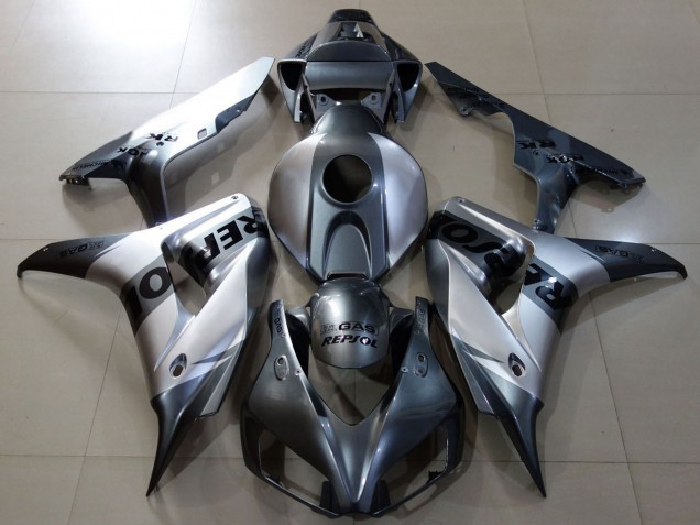 2006-2007 Silver Grey Black Repsol Honda CBR1000RR Motorcycle Fairings