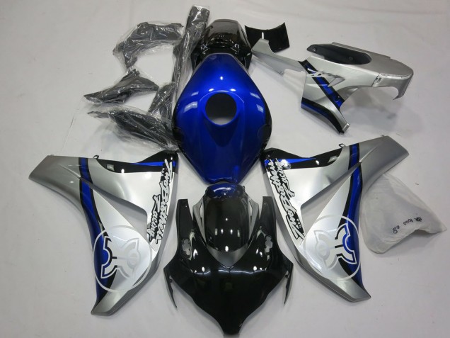 2008-2011 Silver Blue Glossy Black Honda CBR1000RR Motorcycle Fairings