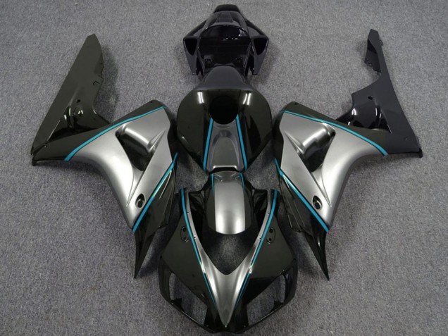 2006-2007 Silver Blue Glossy Black Pin Stripe Honda CBR1000RR Motorcycle Fairings