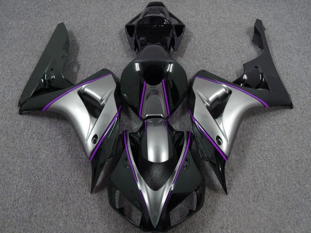 2006-2007 Silver Purple Glossy Black Pin Stripe Honda CBR1000RR Motorcycle Fairings