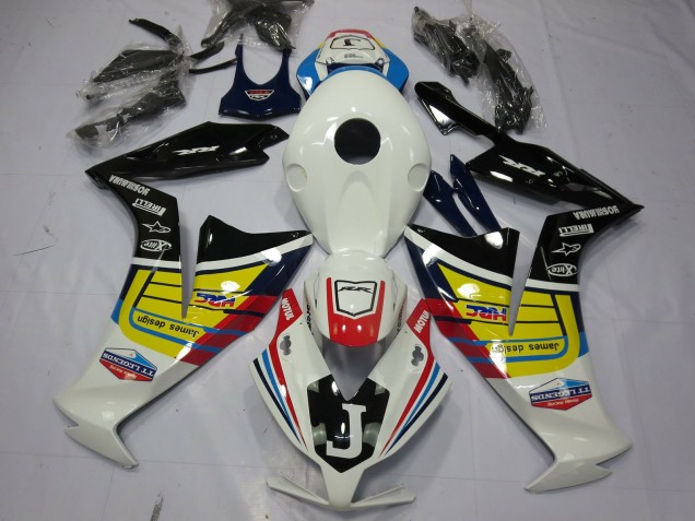 2012-2016 White Yellow Glossy Black Honda CBR1000RR Motorcycle Fairings