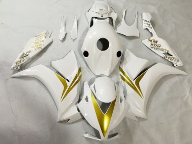 2012-2016 White Gold Honda CBR1000RR Motorcycle Fairings