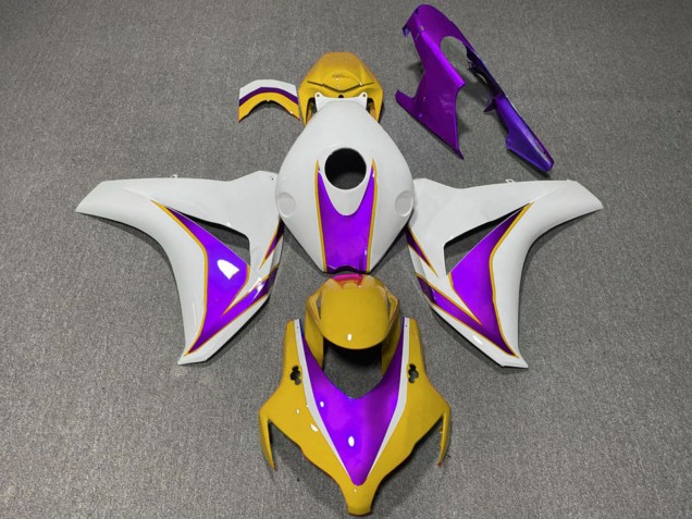 2008-2011 White Yellow Purple Honda CBR1000RR Motorcycle Fairings
