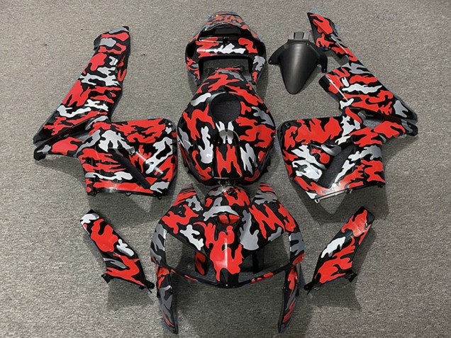 2005-2006 Camouflage Red Honda CBR600RR Motorcycle Fairings