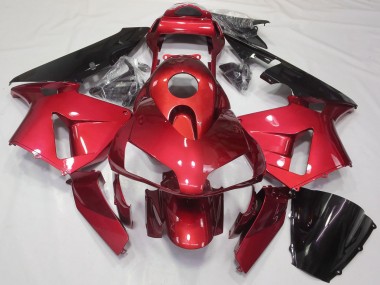 2003-2004 Red Glossy Black Honda CBR600RR Motorcycle Fairing Kits