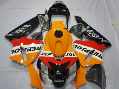 2003-2004 Orange White Red Glossy Black Repsol Honda CBR600RR Complete Motorcycle Fairing Kits