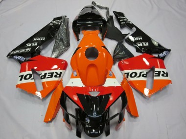 2005-2006 Orange White Red Glossy Black Repsol Honda CBR600RR Motorcycle Fairing