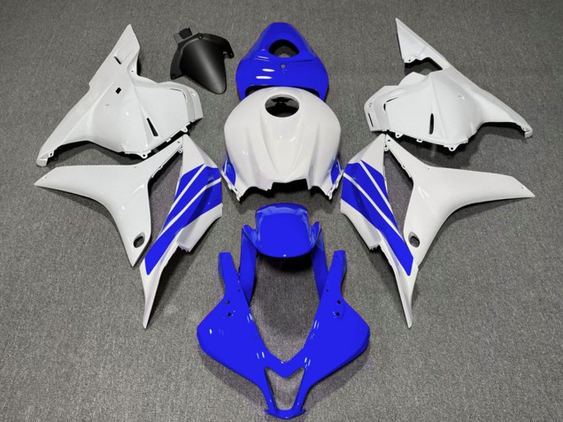 2009-2012 White Blue Stripe Honda CBR600RR Motorcycle Fairings