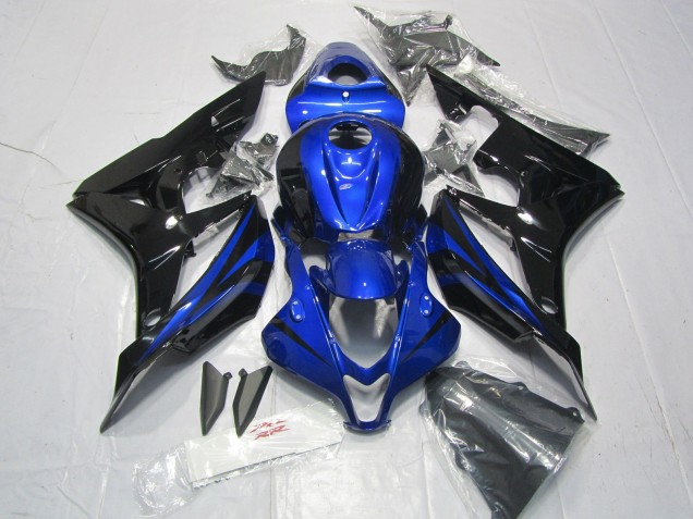 2007-2008 Blue Glossy Black Honda CBR600RR Motorcycle Fairing Kits