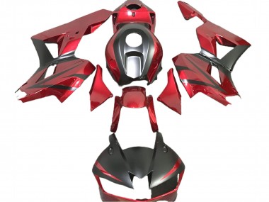 2013-2023 Deep Red Matte Black Honda CBR600RR Motorcycle Fairings