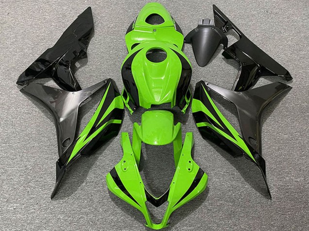 2007-2008 Green Glossy Black Grey OEM Style Honda CBR600RR Motorcycle Fairings