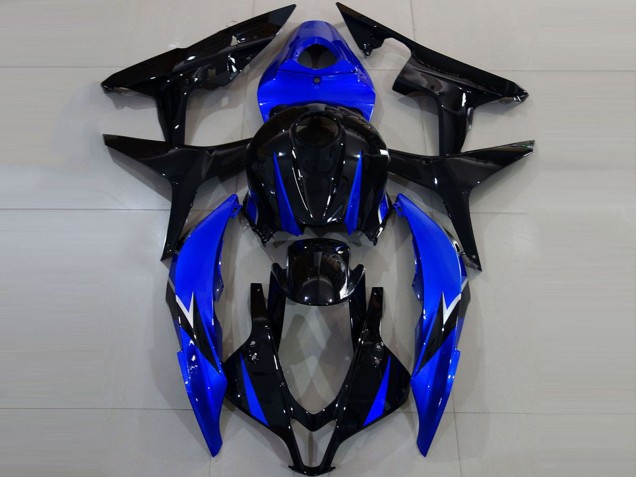 2007-2008 Blue Glossy Black Honda CBR600RR Motorcycle Fairings