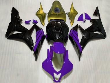 2007-2008 Gold Purple Glossy Black Honda CBR600RR Motorcycle Fairings