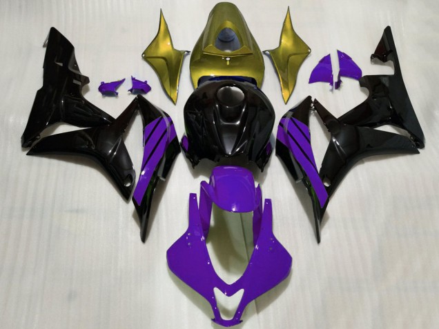 2007-2008 Gold Purple Glossy Black Honda CBR600RR Motorcycle Fairings
