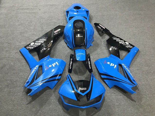 2013-2023 Blue Glossy Black Honda CBR600RR Motorcycle Fairings