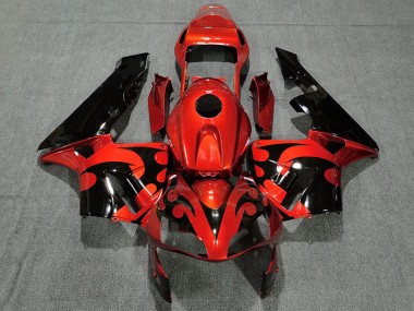 2003-2004 Red Glossy Black Honda CBR600RR Motorcycle Fairing