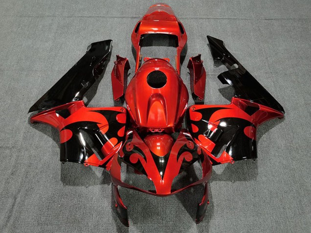 2003-2004 Red Glossy Black Honda CBR600RR Motorcycle Fairing
