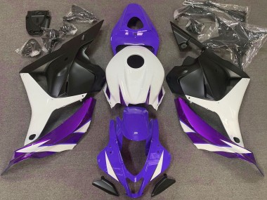 2009-2012 White Light Purple Blue Matte Black Honda CBR600RR Motorcycle Fairings
