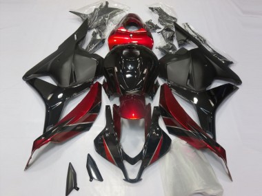2009-2012 Red Glossy Black Matte Black Honda CBR600RR Motorcycle Fairings