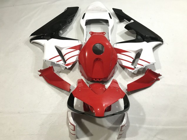 2003-2004 White Red Glossy Black Honda CBR600RR Motorcycle Fairings