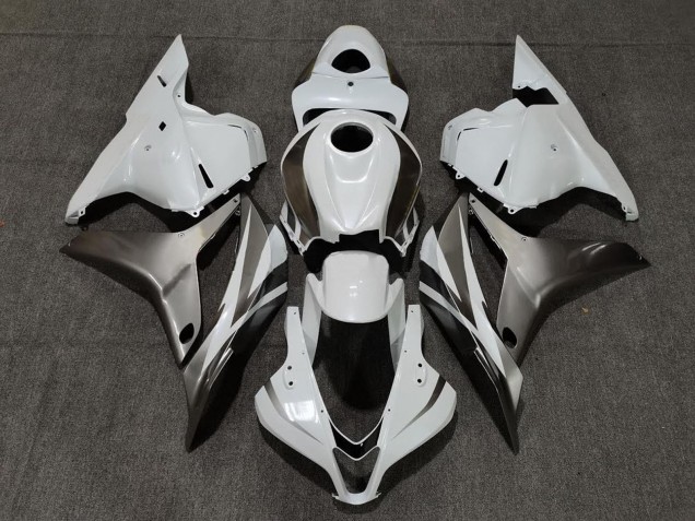 2009-2012 White Silver Glossy Black Honda CBR600RR Motorcycle Fairings