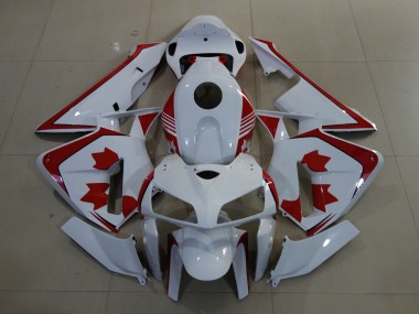 2005-2006 White Red Canada Honda CBR600RR Motorcycle Fairings
