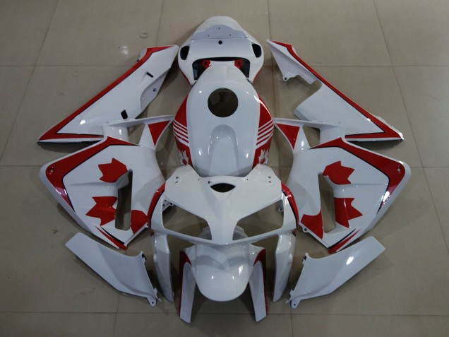 2005-2006 White Red Canada Honda CBR600RR Motorcycle Fairings