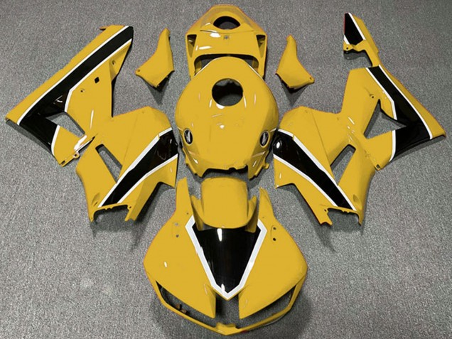2013-2023 Yellow White Glossy Black Honda CBR600RR Motorcycle Fairings