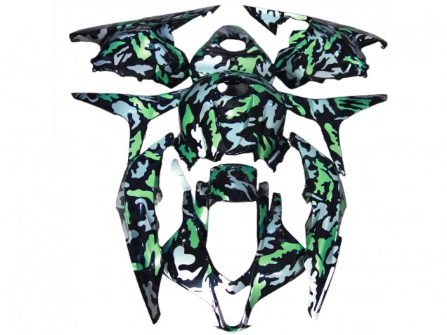 2009-2012 Green Grey Camouflage Honda CBR600RR Motorcycle Fairings